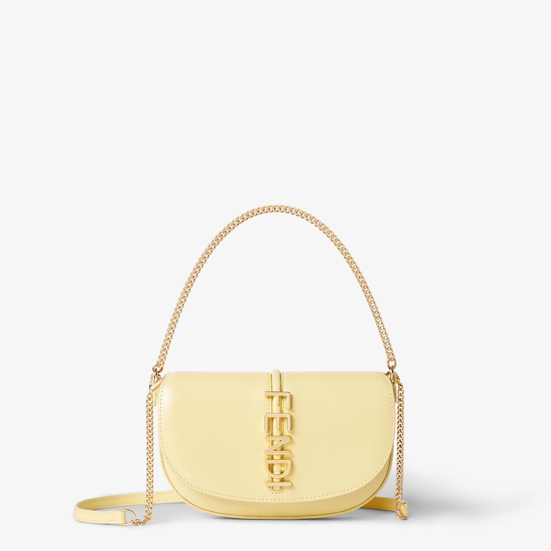 FENDI graphy Wallet on Chain Yellow leather wallet - Image 6